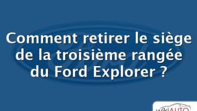 Comment retirer le siège de la troisième rangée du Ford Explorer ?